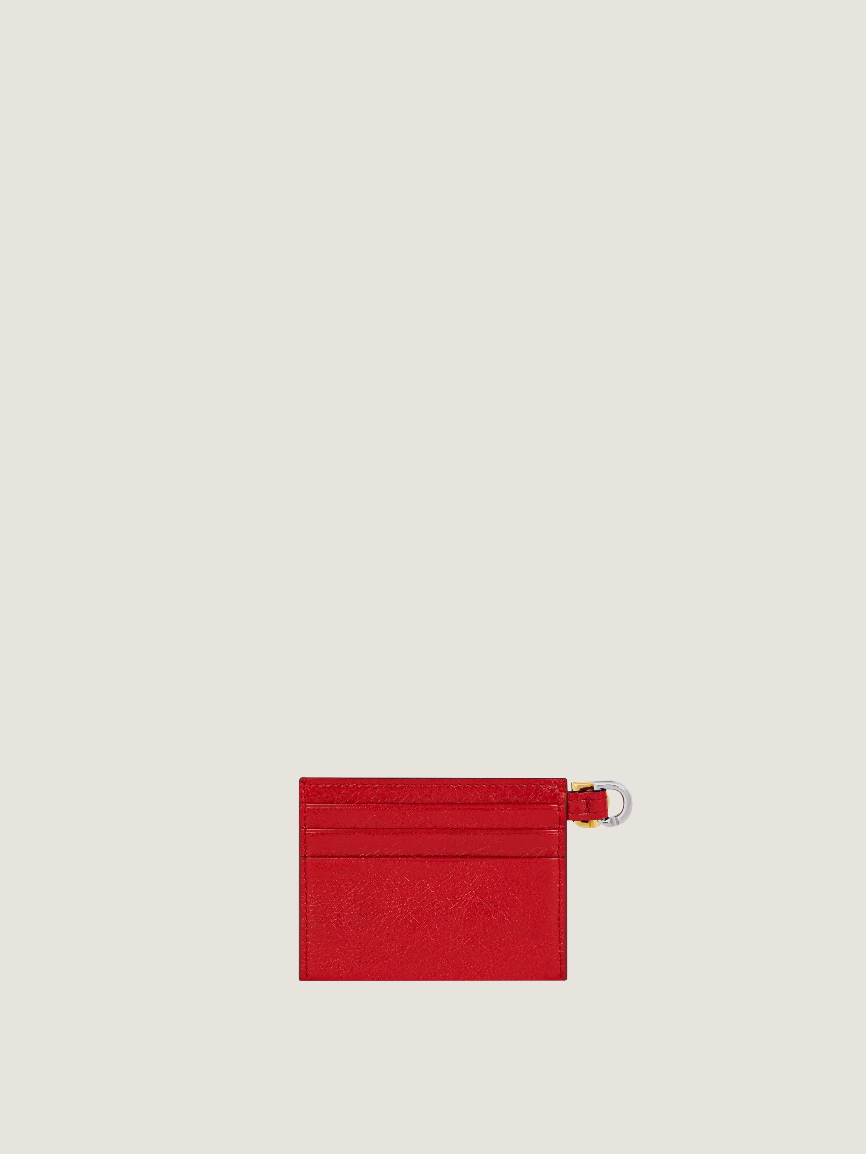Voyou card holder in leather
